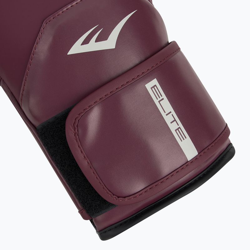 Boxerské rukavice Everlast Pro Style Elite 2 bordovej farby 6