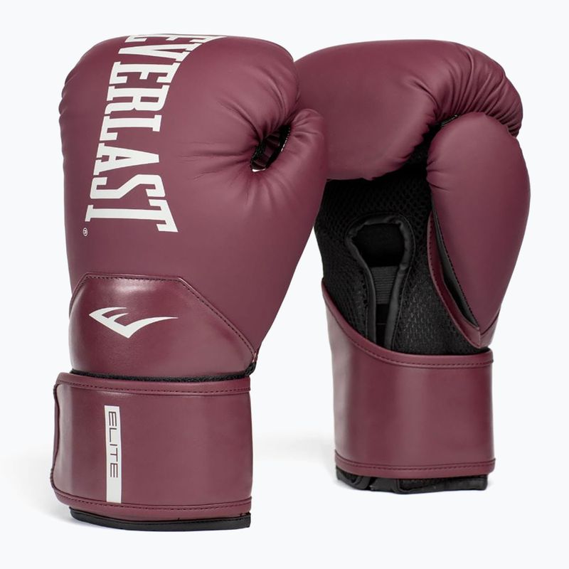 Boxerské rukavice Everlast Pro Style Elite 2 bordovej farby 7