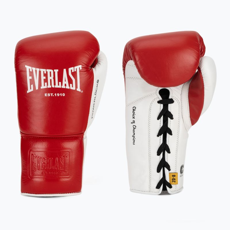 Boxerské rukavice Everlast Powerlock OG Pro Fight red/white