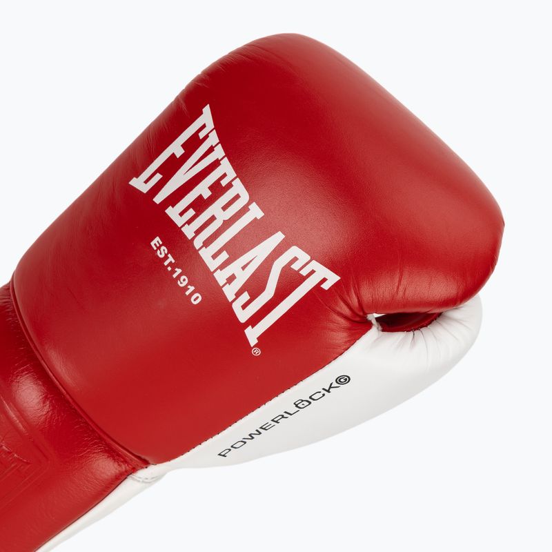 Boxerské rukavice Everlast Powerlock OG Pro Fight red/white 5