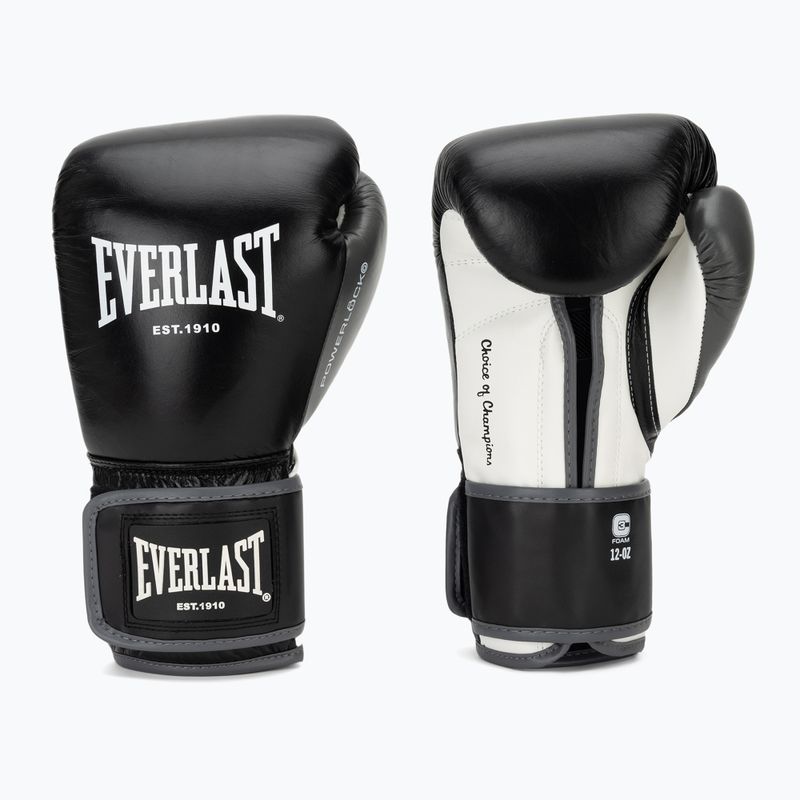 Boxerské rukavice Everlast Powerlock OG H&L Leather Advanced Training black/white