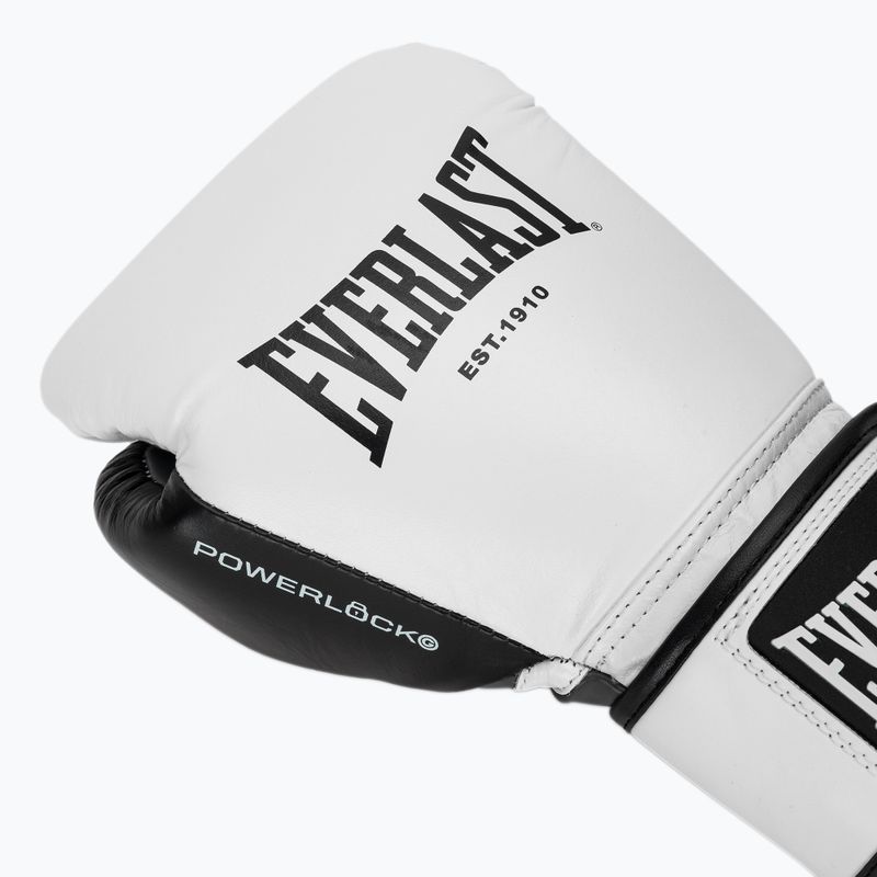 Boxerské rukavice Everlast Powerlock OG H&L Leather Advanced Training white/black 6