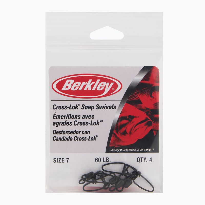 Rotačné obratlíky Berkley Mc Mahon Cross-Lok Snap/Swivels 4 ks