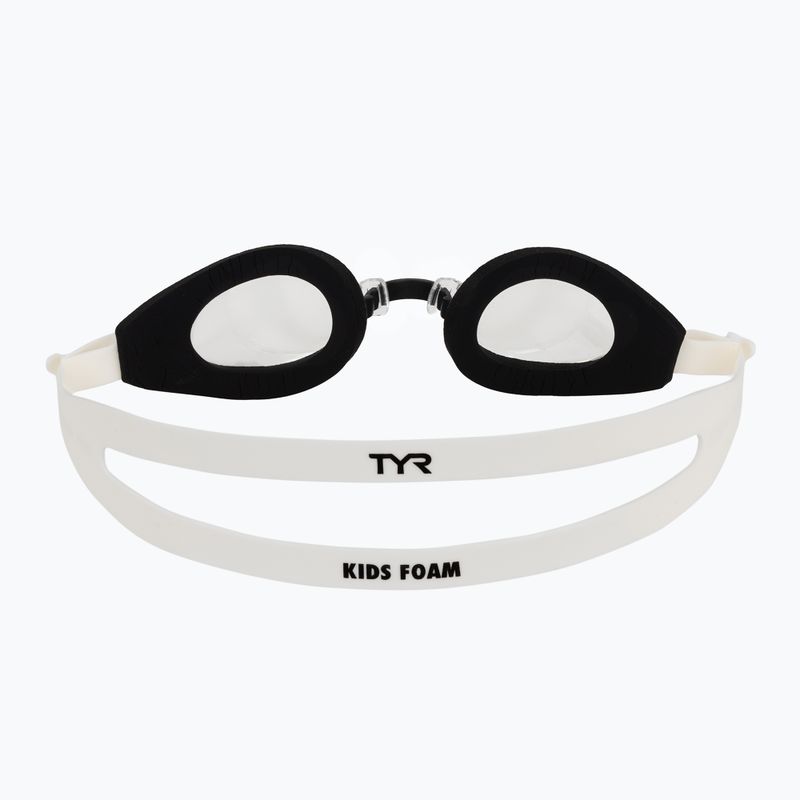 Detské plavecké okuliare TYR Foam Youth clear/black/white 4