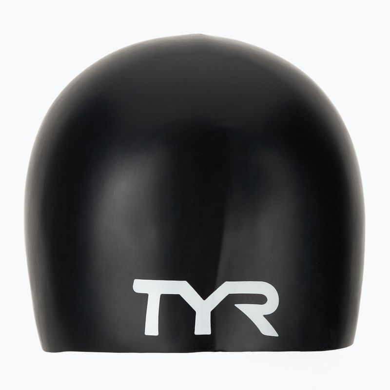 Detská plavecká čiapka TYR Wrinkle-Free Silicone black
