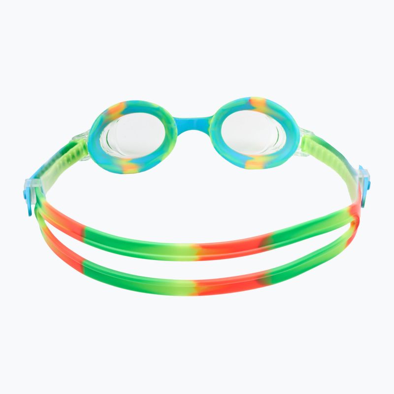 Detské plavecké okuliare TYR Swimple Tie Dye Non-Mirrored číre/zelené/oranžové 4