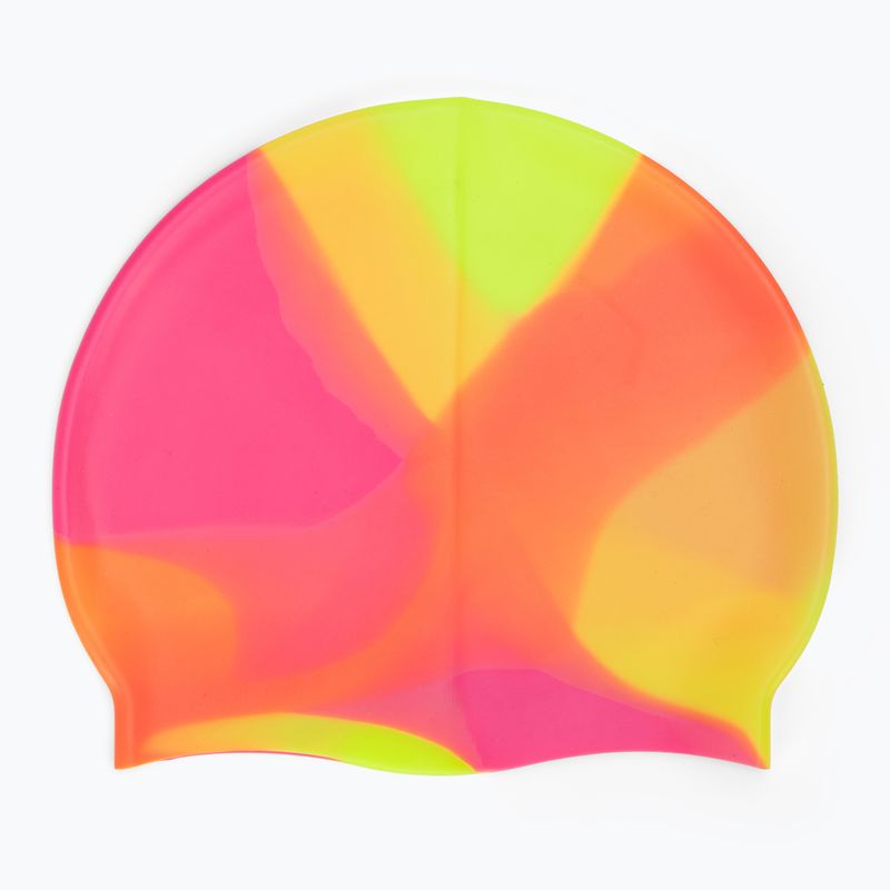 Detská plavecká čiapka TYR Tiedye Silicone Multicolor Jr yellow/pink/orange 2