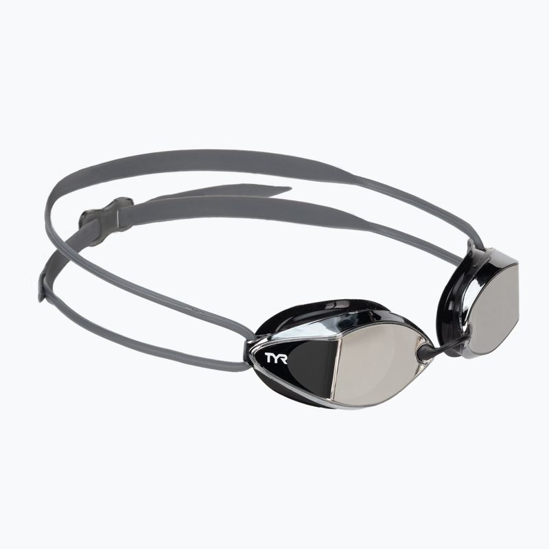 Plavecké okuliare TYR Tracer-X Racing Mirrored čierno-strieborné LGTRXM_43