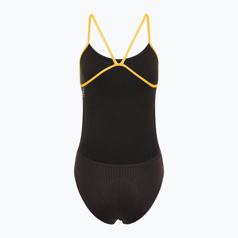 Dámske jednodielne plavky TYR Hexa Cutoutfit black/gold 2