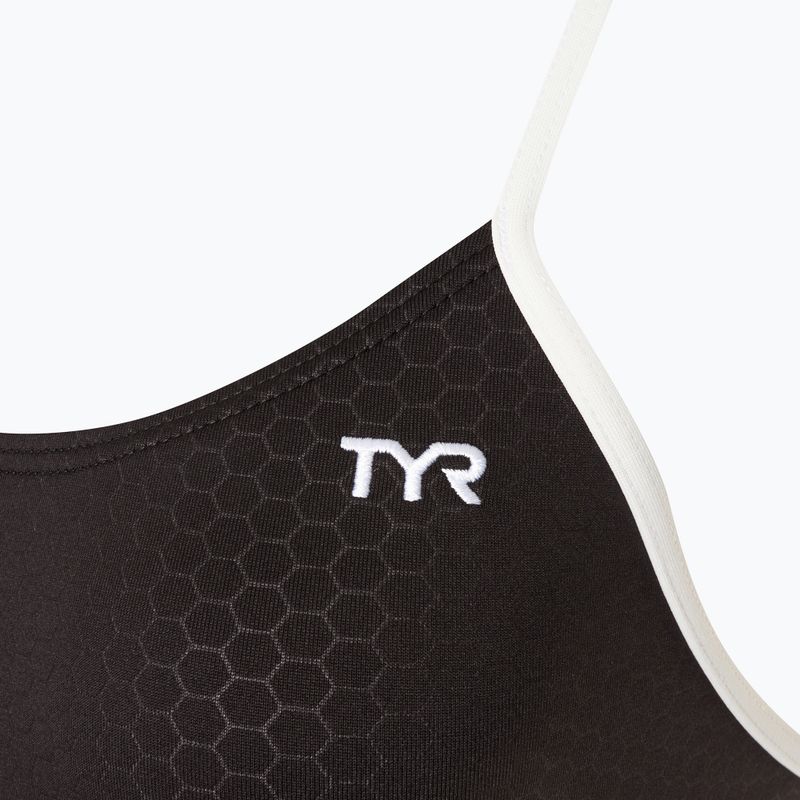 Dámske jednodielne plavky TYR Hexa Cutoutfit black/white 3