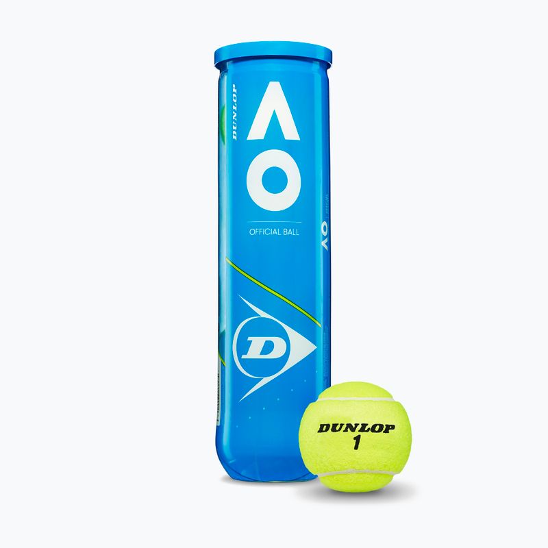 Dunlop Australian Open tenisové loptičky 4 ks žlté 601355