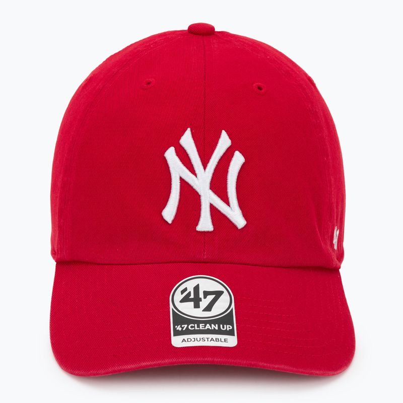 47 Značka MLB New York Yankees CLEAN UP baseballová čiapka červená 2