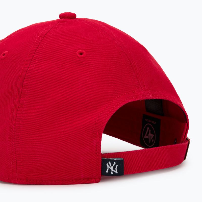 47 Značka MLB New York Yankees CLEAN UP baseballová čiapka červená 4