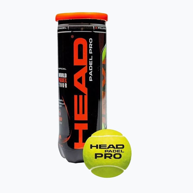 Pádlové loptičky HEAD Pro 3 ks žlté 575613