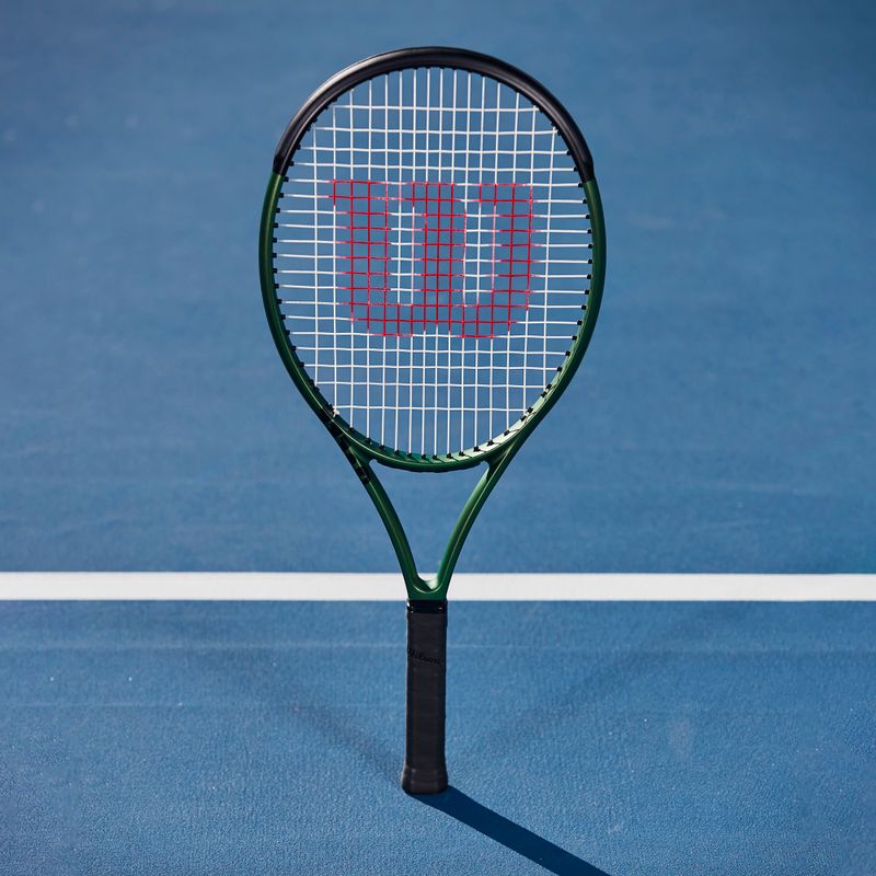 Detská tenisová raketa Wilson Blade 26 V8.0 čierno-zelená WR079210U 7
