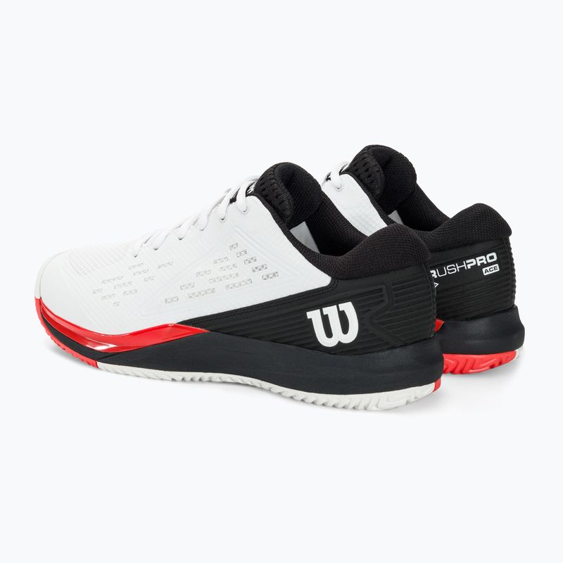 Pánska tenisová obuv Wilson Rush Pro Ace white/red/poppy red 3