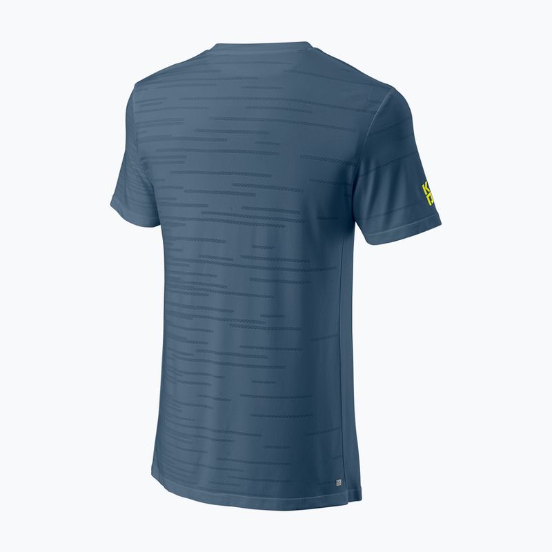 Pánske tenisové tričko Wilson KAOS Rapide SMLS Crew II blue WRA813802 2