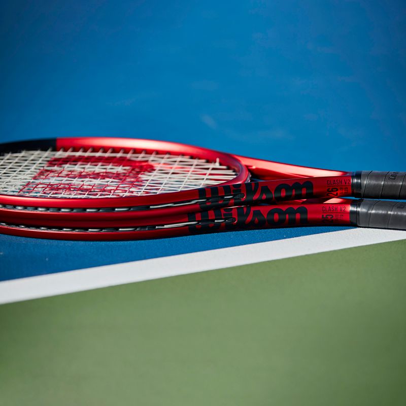 Wilson Clash 26 V2.0 detská tenisová raketa červená WR074610U 9