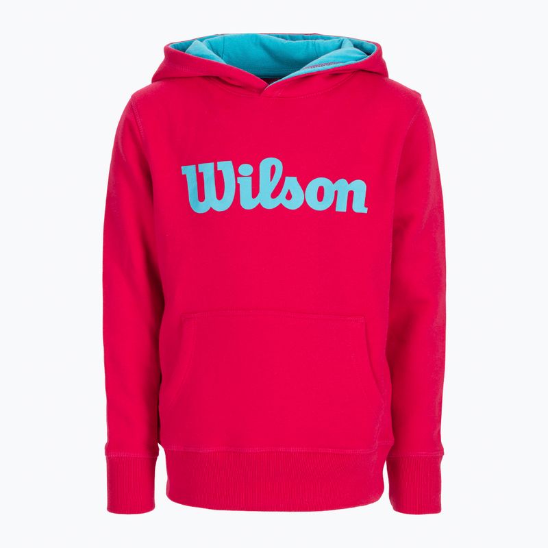 Detská mikina Wilson Tennis Script Cotton PO Hoody pink WRA769221