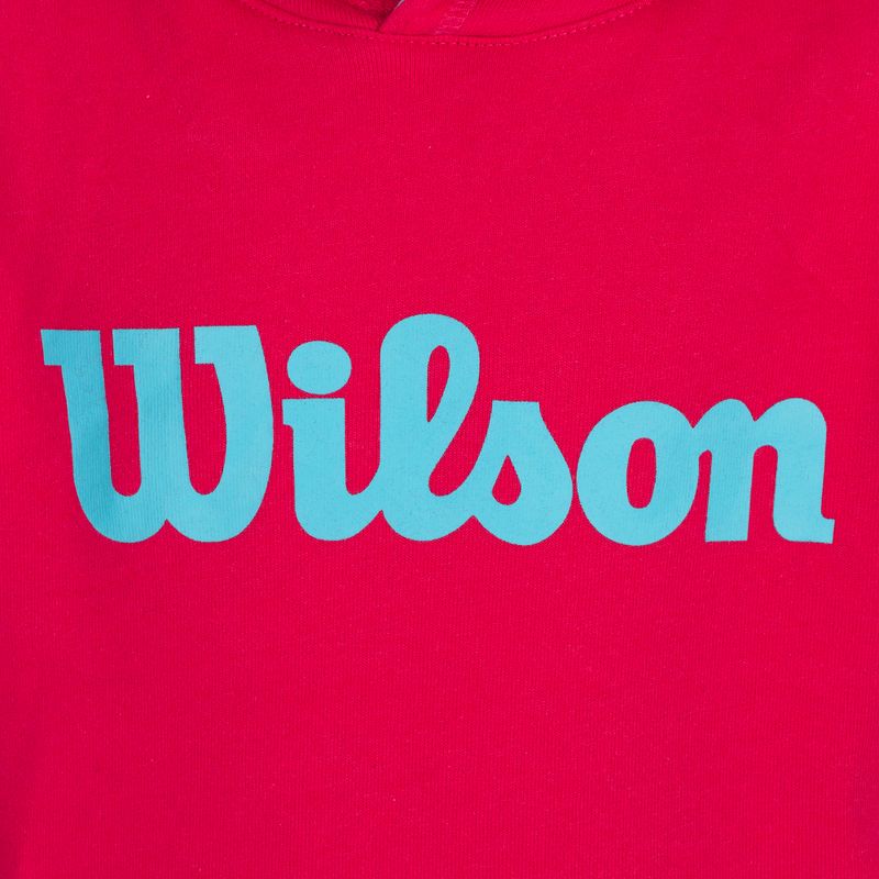 Detská mikina Wilson Tennis Script Cotton PO Hoody pink WRA769221 3