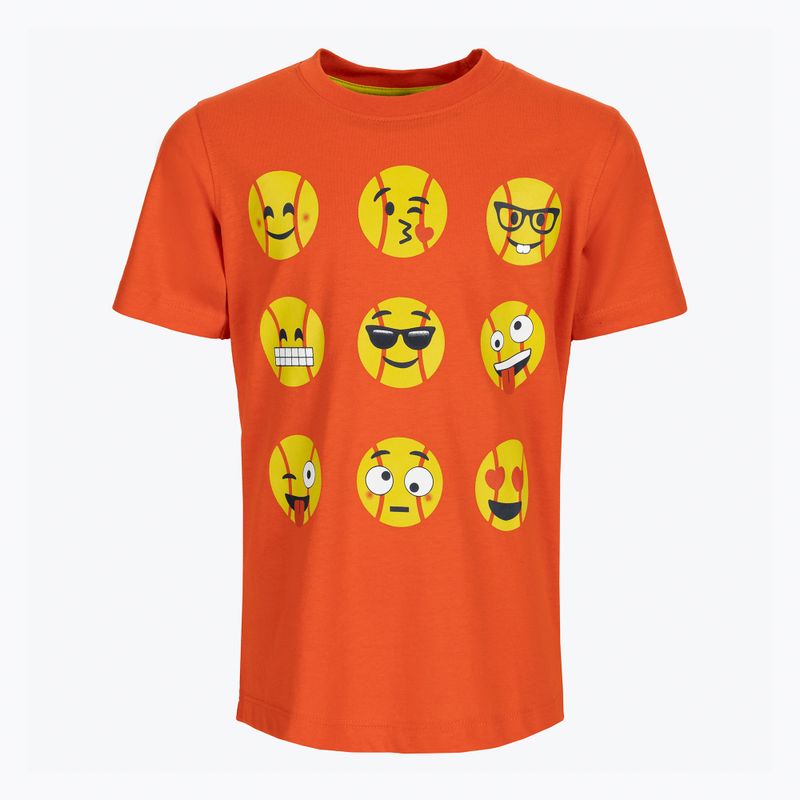 Detské tenisové tričko Wilson Emoti-Fun Tech Tee orange WRA807403