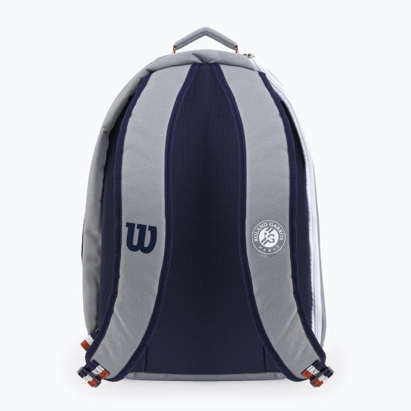Juniorský tenisový batoh Wilson Rolland Garros sivý WR8019501001 3