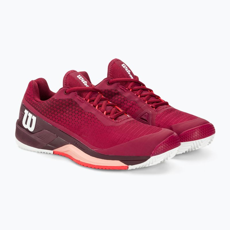 Dámska tenisová obuv Wilson Rush Pro 4.0 Clay beet red/white/tropical peach 4