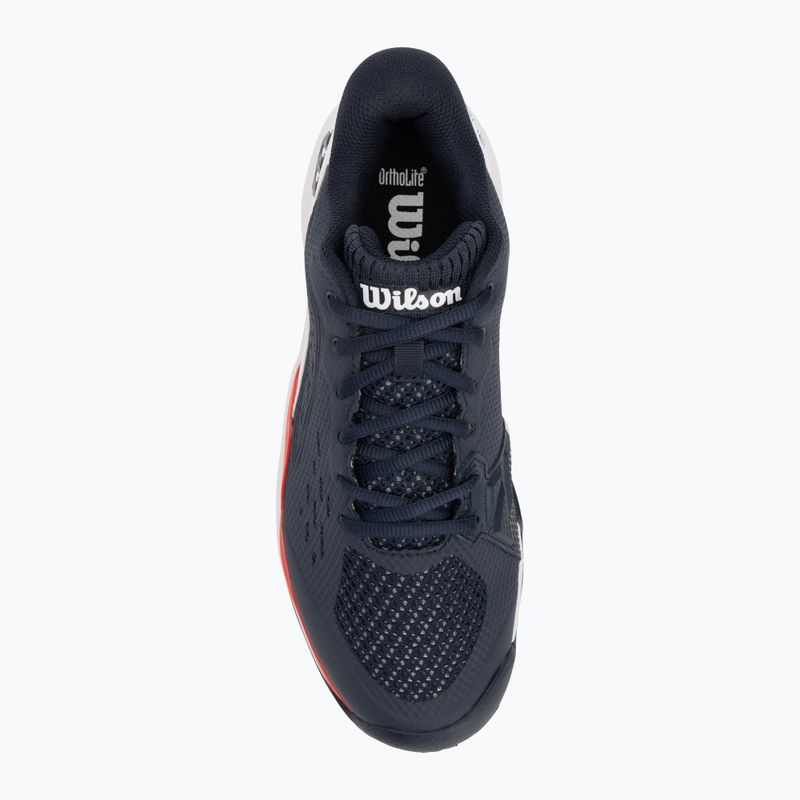 Pánska tenisová obuv Wilson Rush Pro Ace navy blazer/ white/ wilson red 5