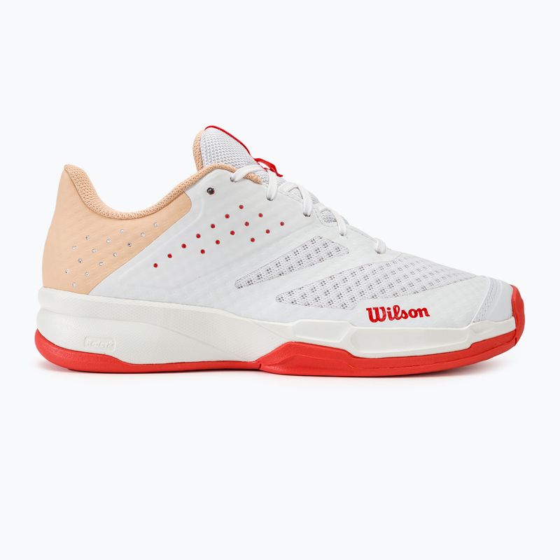 Dámska tenisová obuv Wilson Kaos Stroke 2.0 white/peach perfait/infrared 2