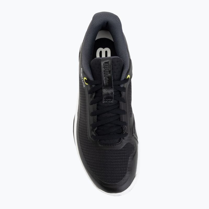 Pánske tenisové topánky Wilson Rush Lite 5 Clay black/white/safety yellow 5
