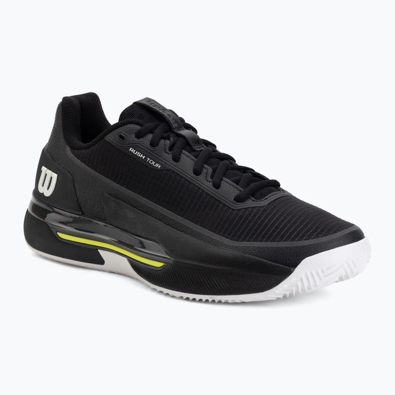 Pánske tenisové topánky Wilson Rush Pro 5 Tour Clay black/white/safety yellow