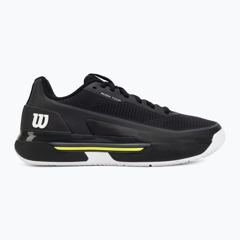 Pánske tenisové topánky Wilson Rush Pro 5 Tour Clay black/white/safety yellow 2