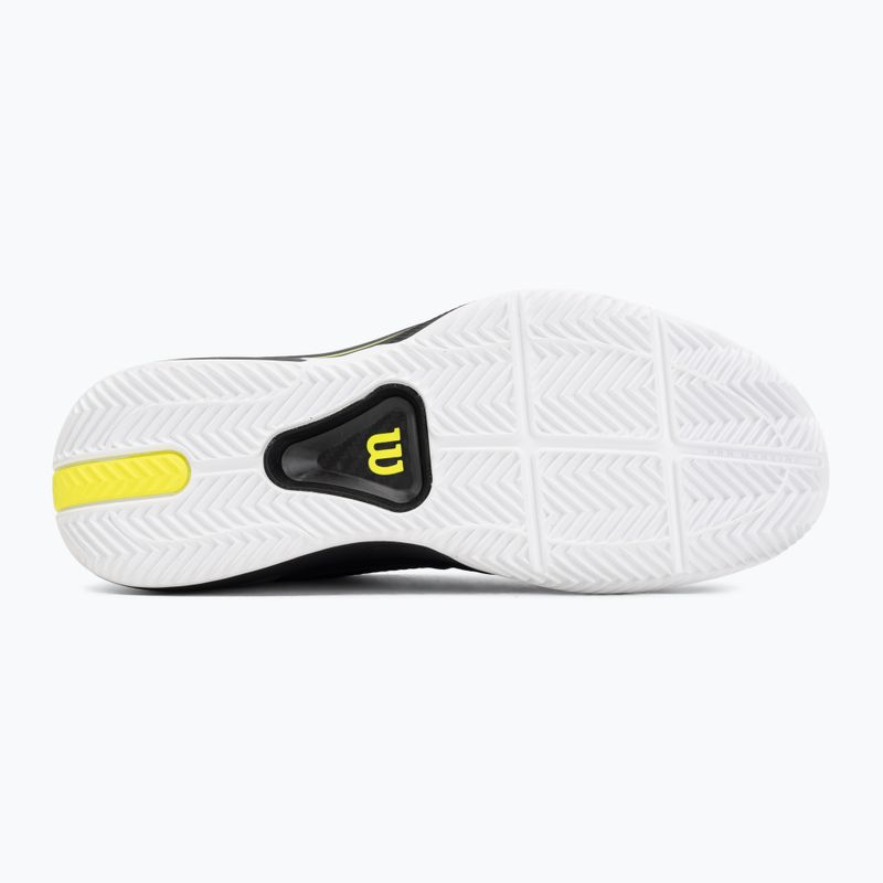 Pánske tenisové topánky Wilson Rush Pro 5 Tour Clay black/white/safety yellow 4