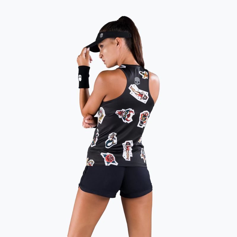 Dámske tenisové tričko HYDROGEN Tattoo Tech black T01525007 4