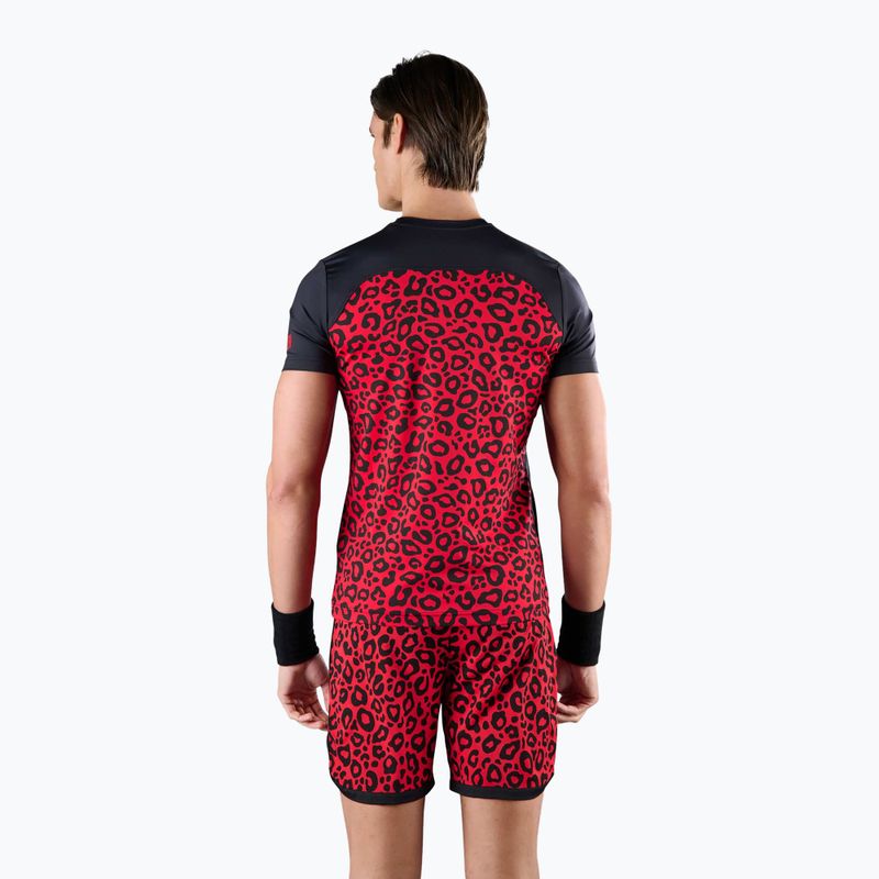 Pánske tenisové tričko HYDROGEN Panther Tech Tee black/red 2