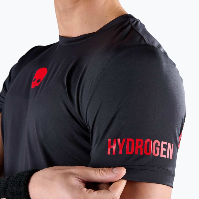 Pánske tenisové tričko HYDROGEN Panther Tech Tee black/red 4