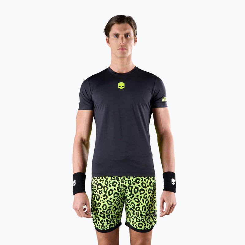 Pánske tenisové tričko HYDROGEN Panther Tech Tee black/yellow