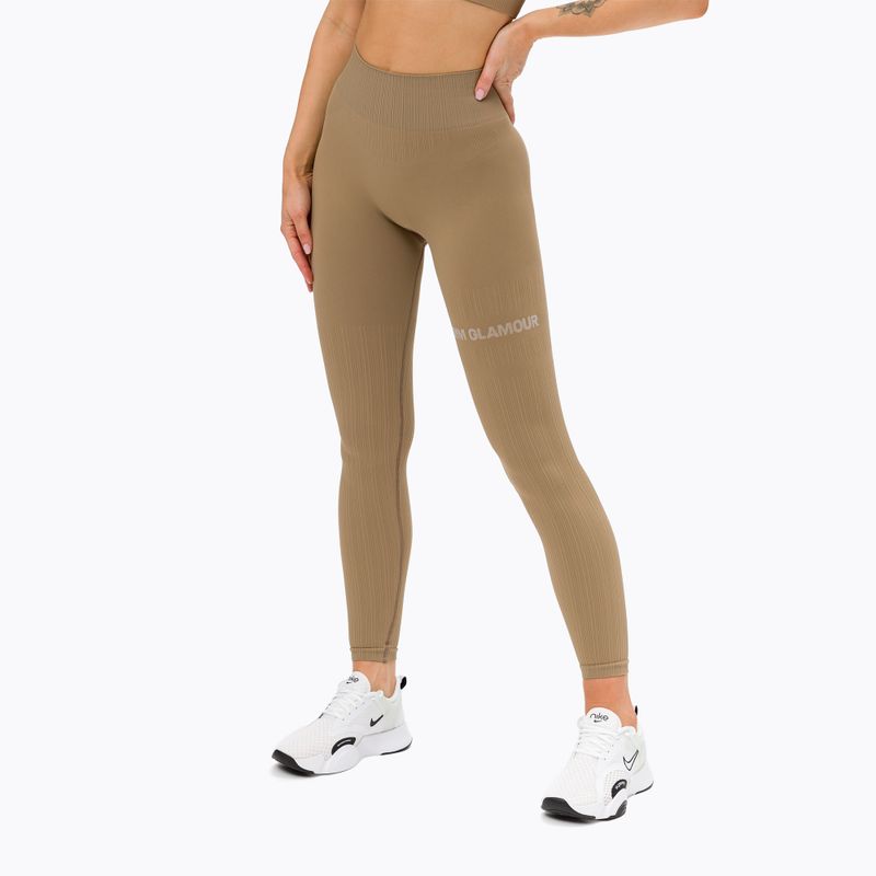 Dámske tréningové legíny Gym Glamour push up beige 312