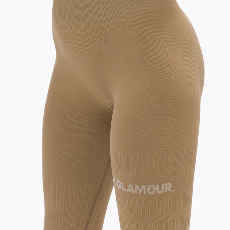 Dámske tréningové legíny Gym Glamour push up beige 312 4