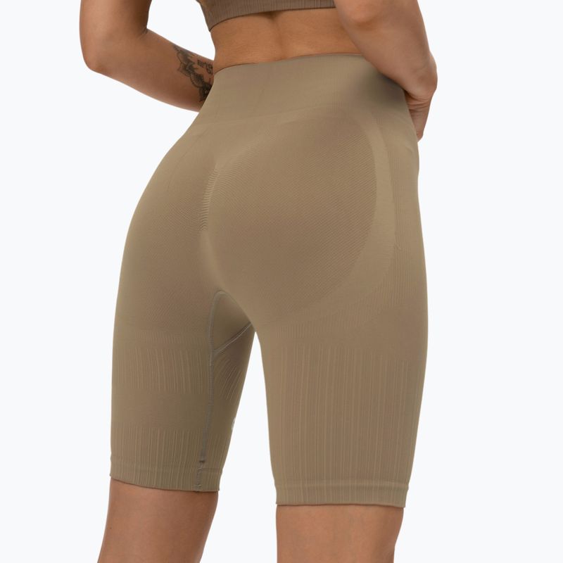 Dámske tréningové šortky Gym Glamour Bikery push up beige 316 3