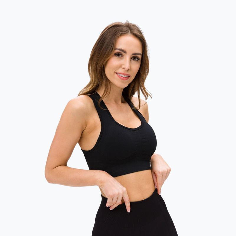 Gym Glamour push up fitness podprsenka čierna 319