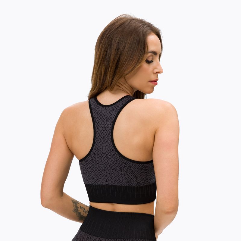 Gym Glamour Top Snake grey 366 fitness podprsenka 3