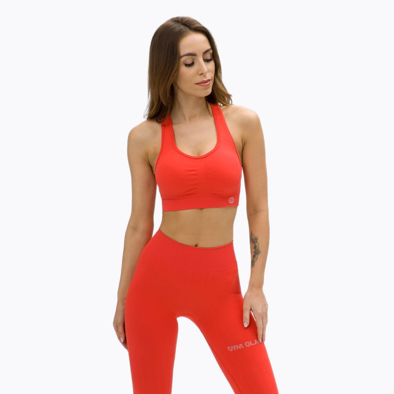 Gym Glamour push up fitness podprsenka oranžová 372