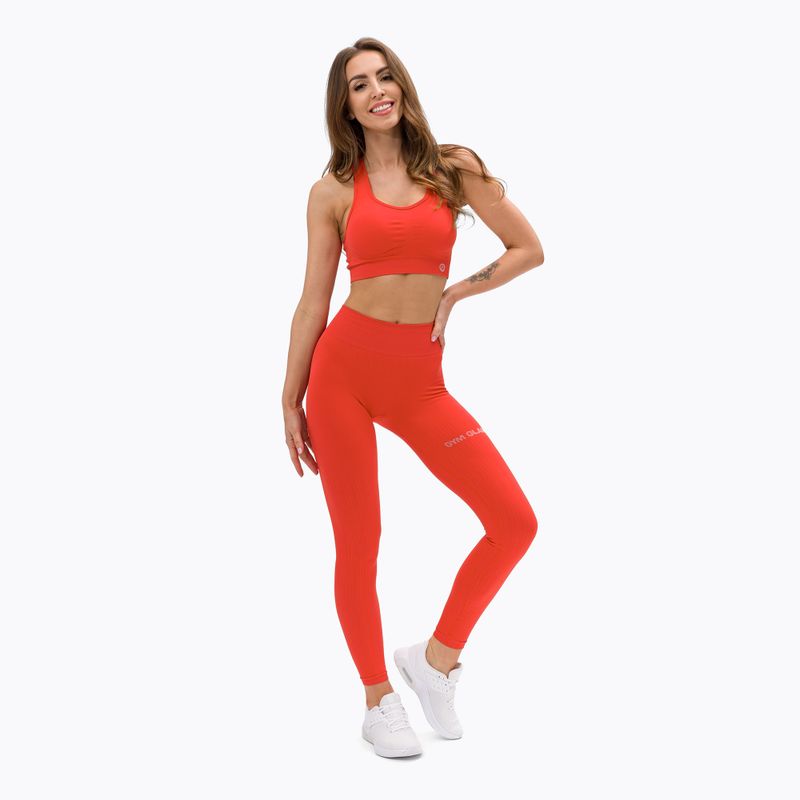 Gym Glamour push up fitness podprsenka oranžová 372 2