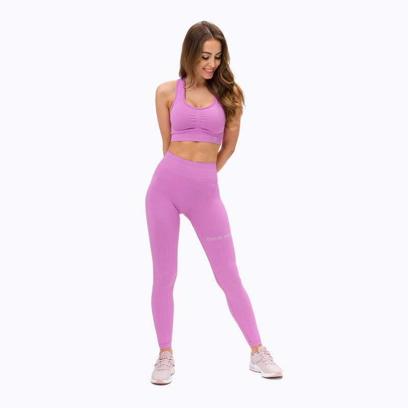 Gym Glamour push up fitness podprsenka ružová 371 2