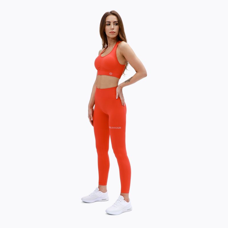 Dámske tréningové legíny Gym Glamour push up orange 369 2