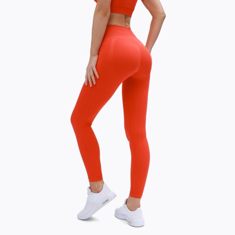 Dámske tréningové legíny Gym Glamour push up orange 369 3