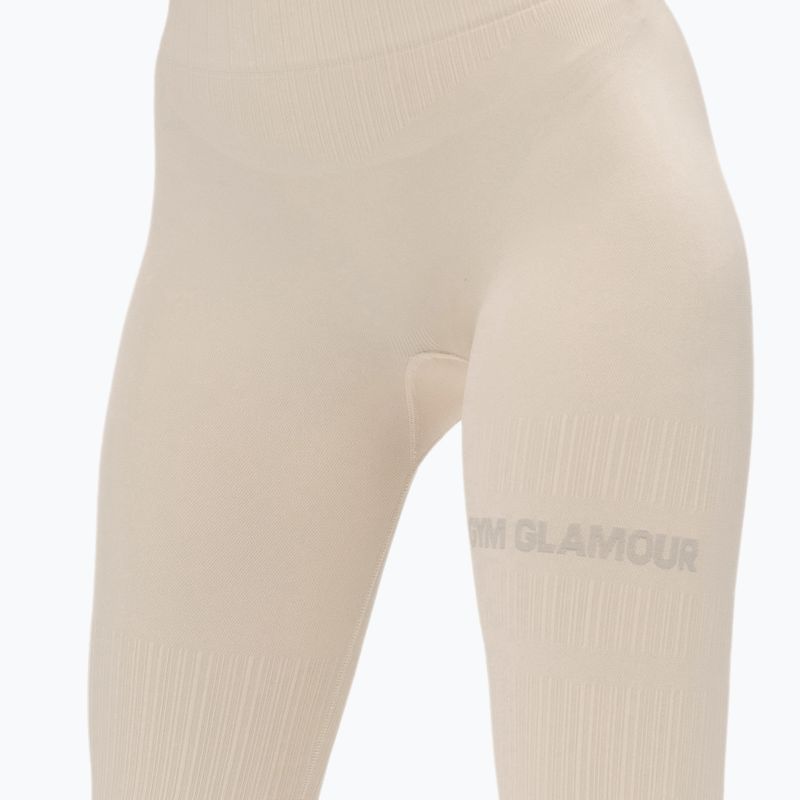 Dámske tréningové legíny Gym Glamour push up beige 375 4