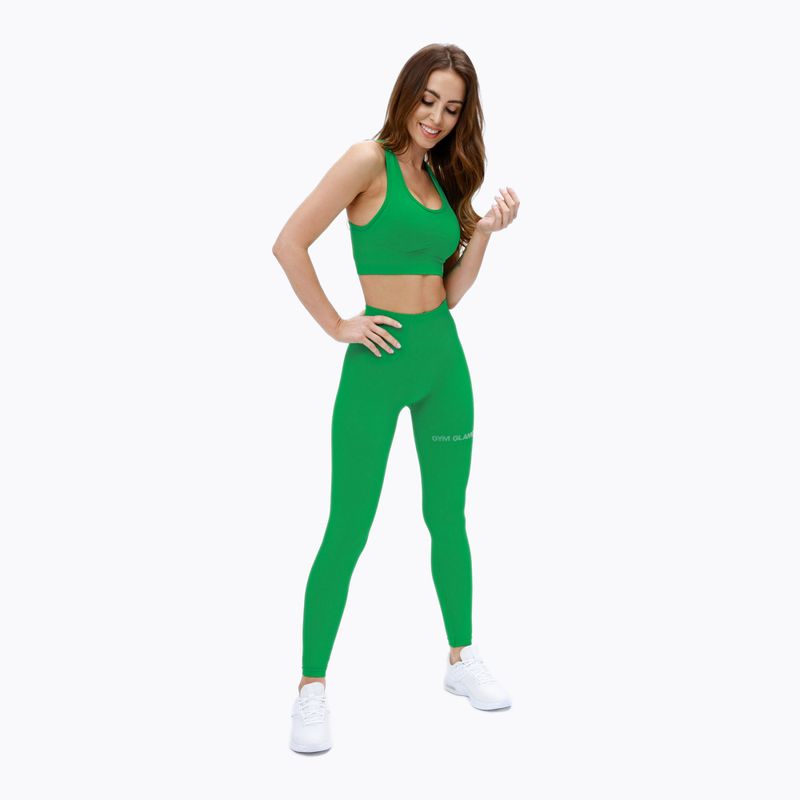 Gym Glamour push up fitness podprsenka zelená 376 2