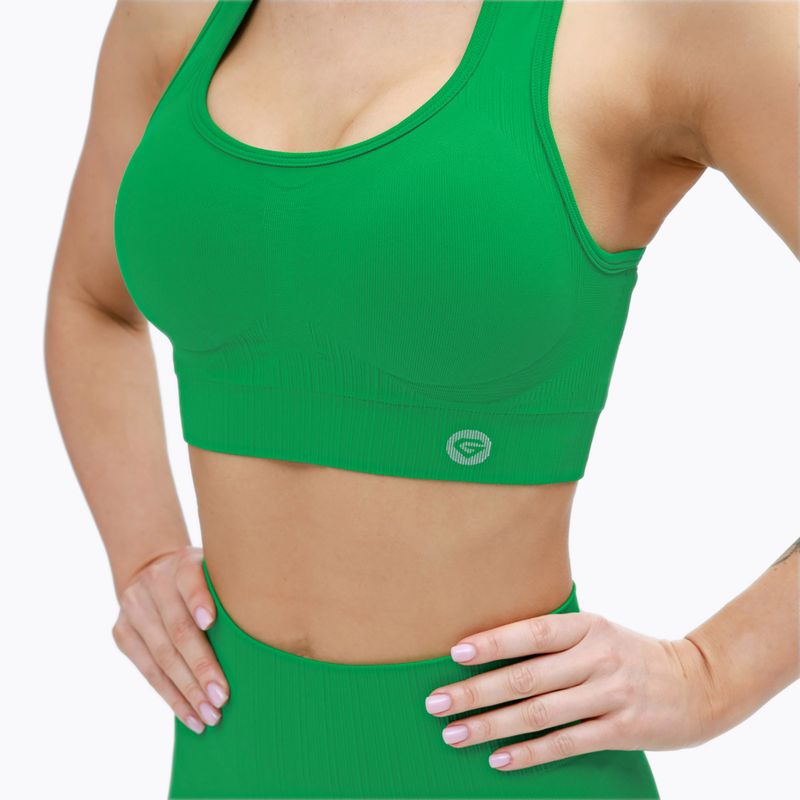 Gym Glamour push up fitness podprsenka zelená 376 4
